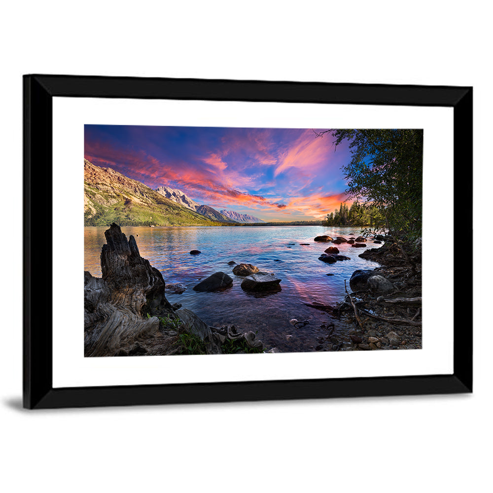 Jenny Lake Sunset Wall Art
