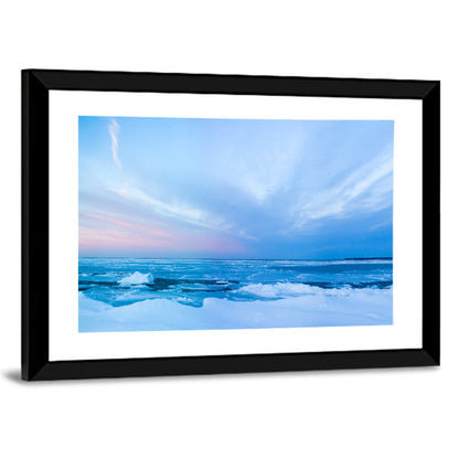 Frozen Blue Seascape Wall Art