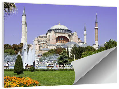 Hagia Sophia Fountain Gardens Istanbul Wall Art