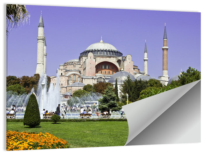 Hagia Sophia Fountain Gardens Istanbul Wall Art as a poster print