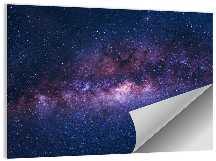 Violet Blue Milky Way Galaxy Wall Art as a poster print