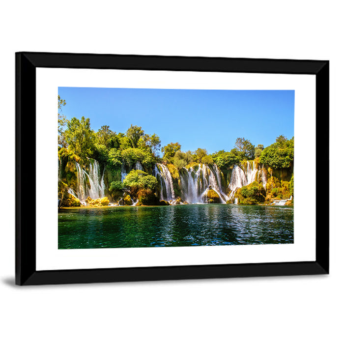 Kravice Waterfalls Wall Art as a framed print