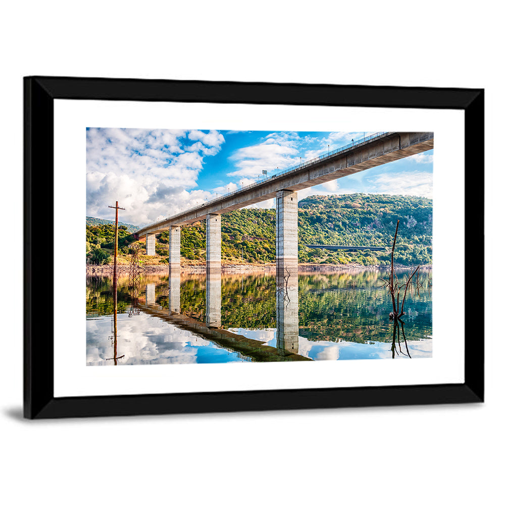 Lake Omodeo Concrete Bridge Wall Art