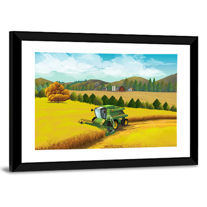 Harvest Season Farm Landscape Wall Art