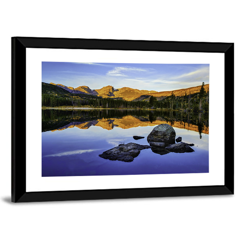 Sprague Lake Sunrise Reflection Wall Art