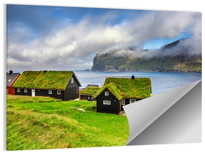 Saksun Village Landscape Wall Art as a poster print