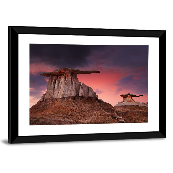 Wings Formation, Bisti Hoodoos Wall Art as a framed print