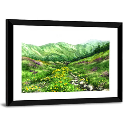 Blooming Mountain Valley Wall Art
