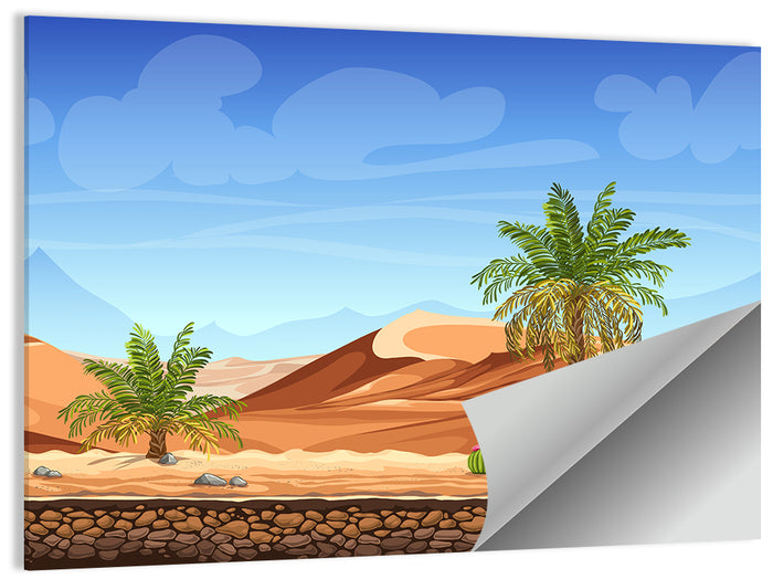 Digital Desertscape Wall Art as a poster print