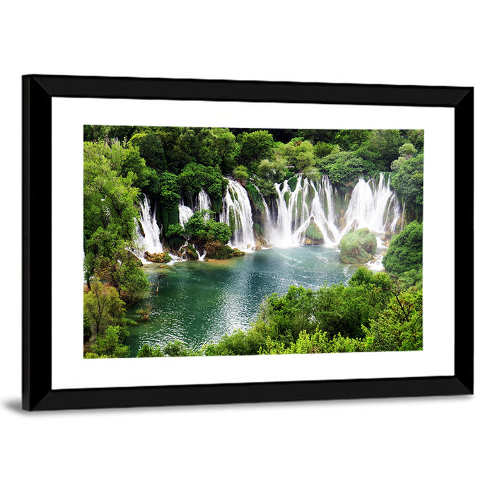 Kravice Falls Wall Art as a framed print