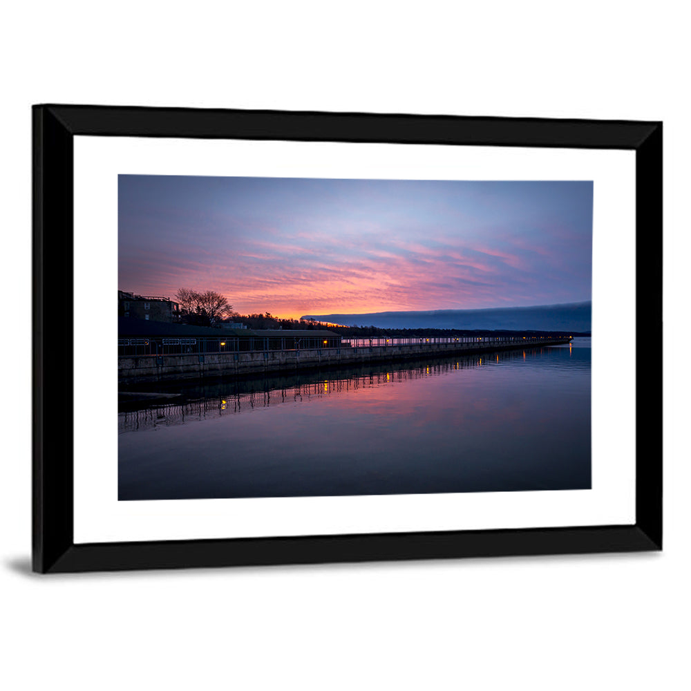 Skaneateles Lake Pier at Dusk Wall Art