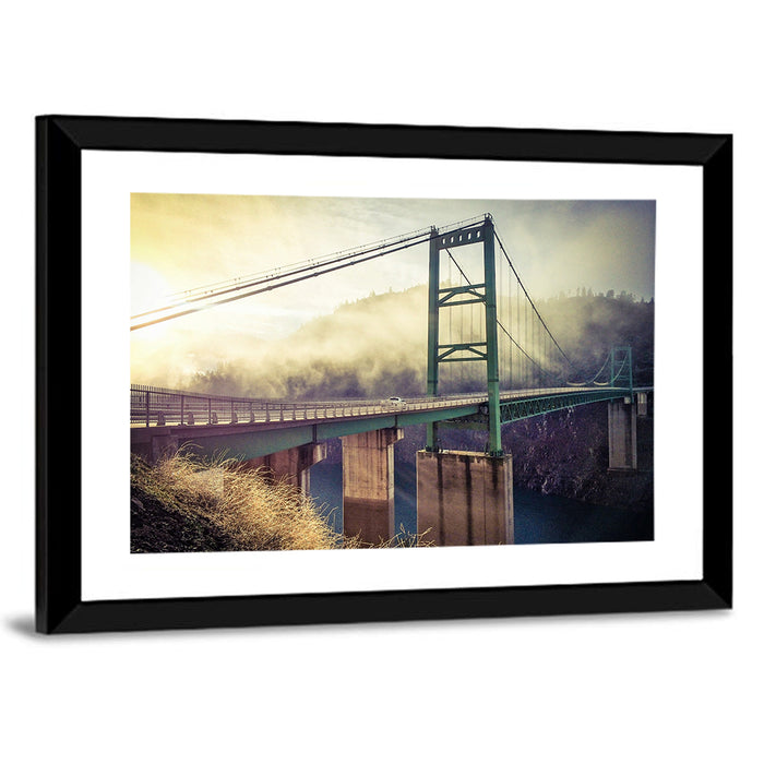 Bridge Over Lake Oroville Wall Art as a framed print
