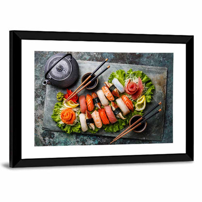 Nigiri and Sashimi Stone Platter Wall Art