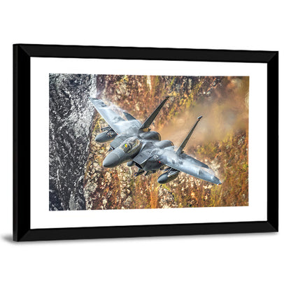 F-15 Over Mountain Canyon Wall Art