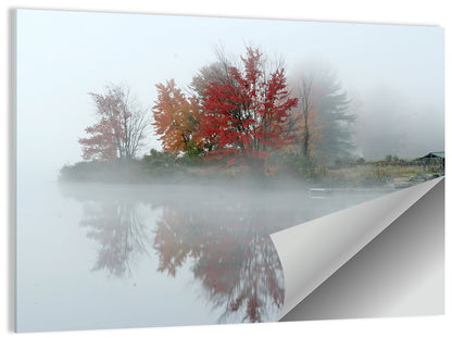 Autumn Morning at Crystal Lake Wall Art