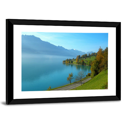 Lake Brienz Misty Shoreline Wall Art