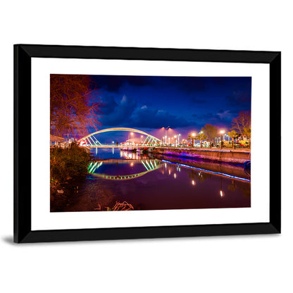 Lovers Bridge Nightscape Wall Art