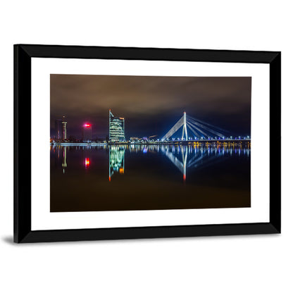 Vanšu Bridge Night Skyline Wall Art