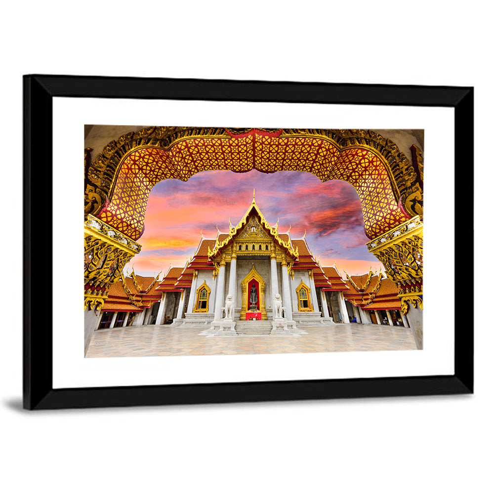 Marble Temple at Sunset Wall Art