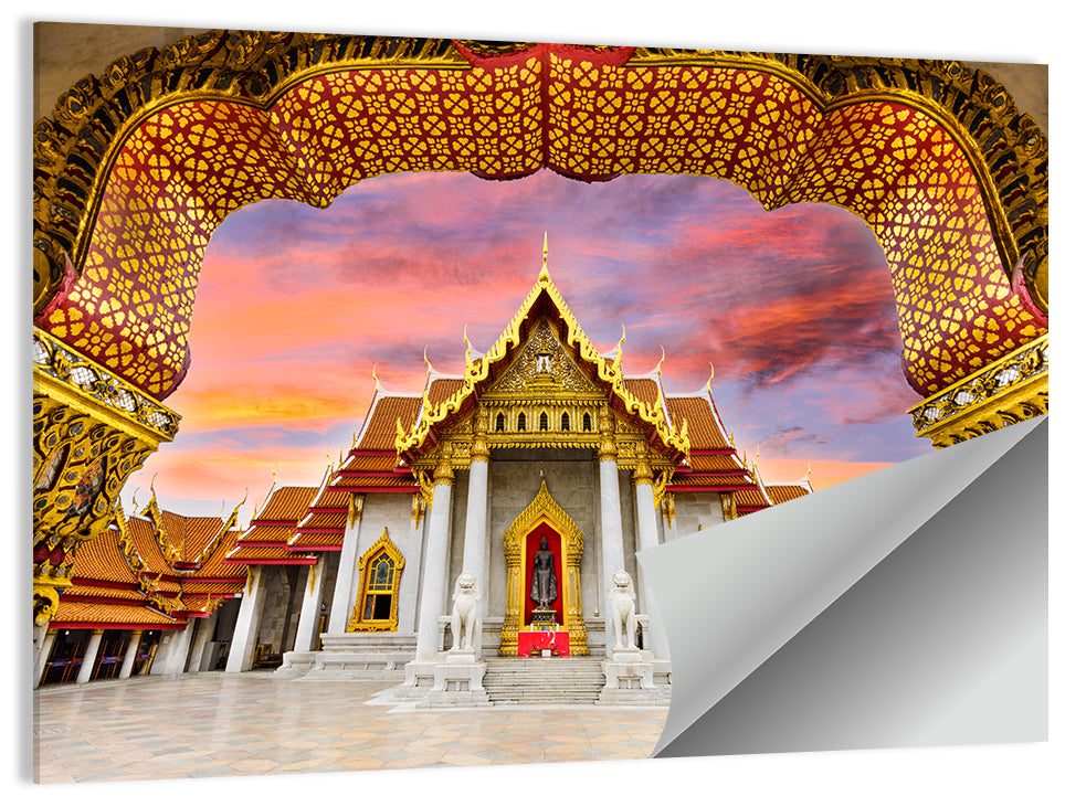 Marble Temple at Sunset Wall Art