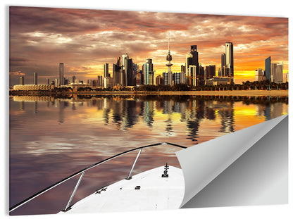 Kuwait City Skyline at Dusk Wall Art