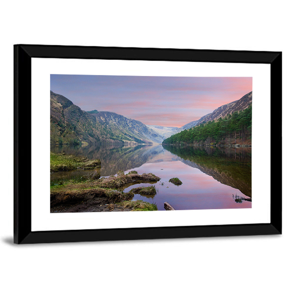 Glendalough Upper Lake at Dusk Wall Art