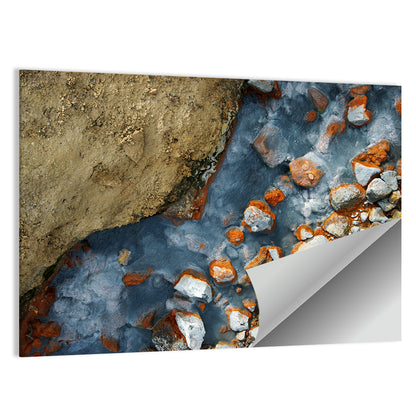 Milky Blue Geothermal Creek Wall Art
