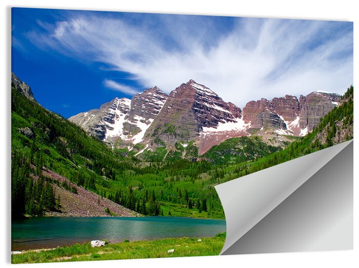 Maroon Bells Reflections at Maroon Lake Wall Art as a poster print