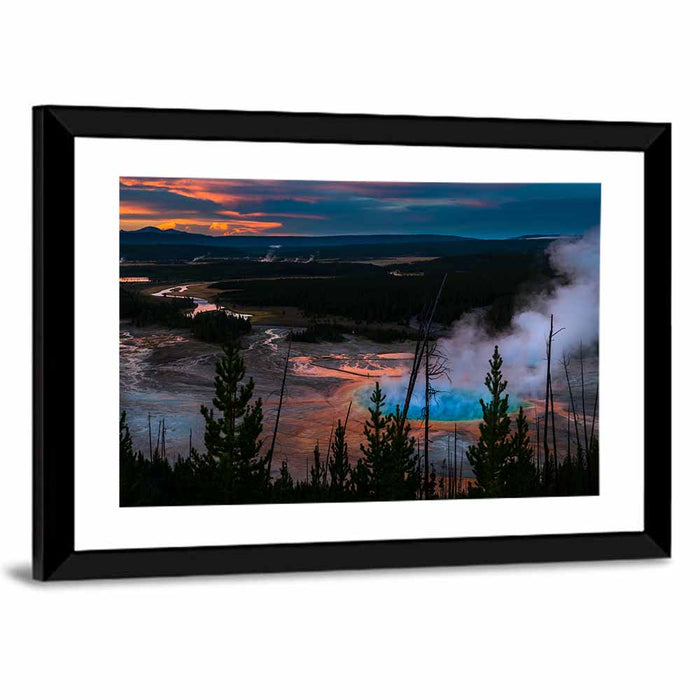 Grand Prismatic Spring, Yellowstone Wall Art as a framed print