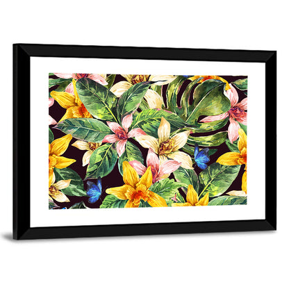 Leaves & Flowers Pattern Wall Art