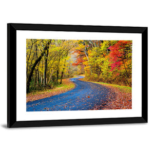 Wet Autumn Road Wall Art