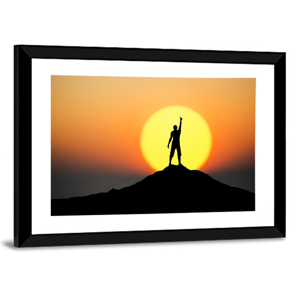 Champion Silhouette at Sunset Wall Art