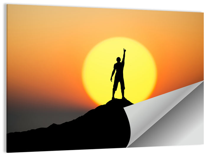 Champion Silhouette at Sunset Wall Art as a poster print
