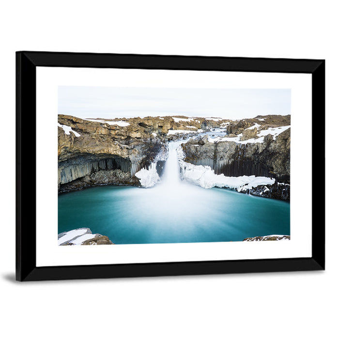 Aldeyjarfoss Basalt Waterfall Wall Art as a framed print