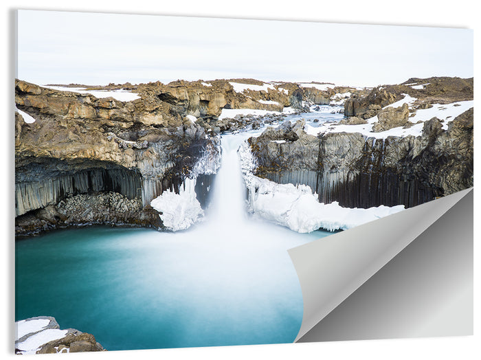 Aldeyjarfoss Basalt Waterfall Wall Art as a poster print
