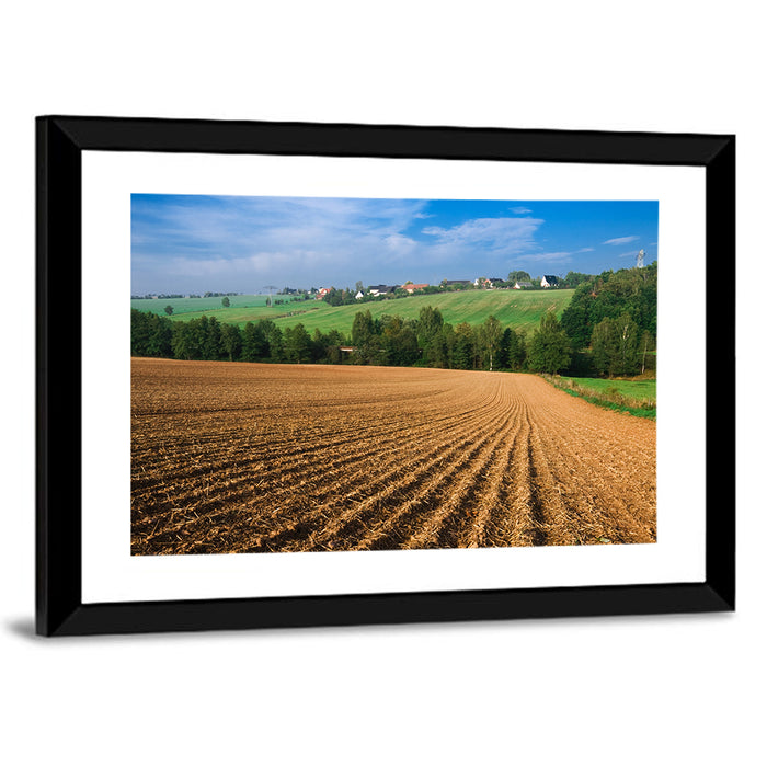 Kansas Wheat Fields Wall Art as a framed print