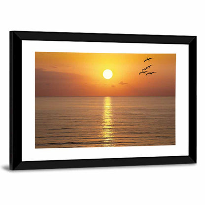 Golden Hour Ocean Sunset Wall Art