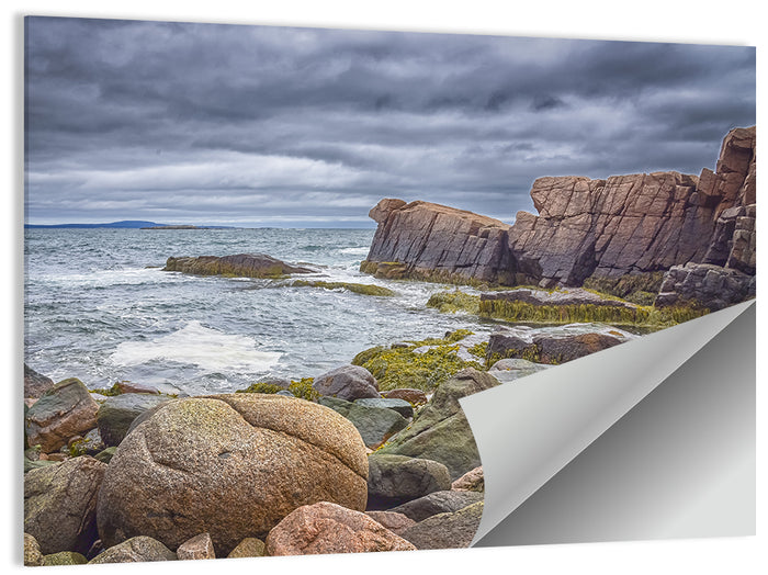 Bar Harbor Rocky Coastline Wall Art as a poster print