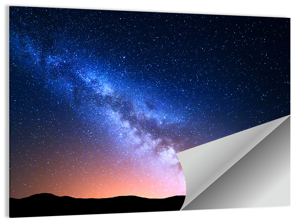 Milky Way Over Silhouetted Hills Wall Art