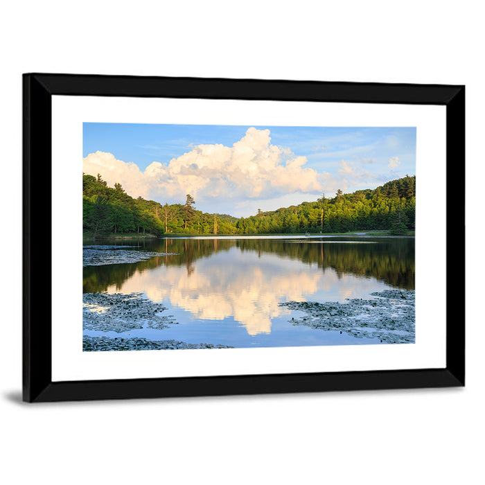 Bass Lake Reflection Wall Art as a framed print