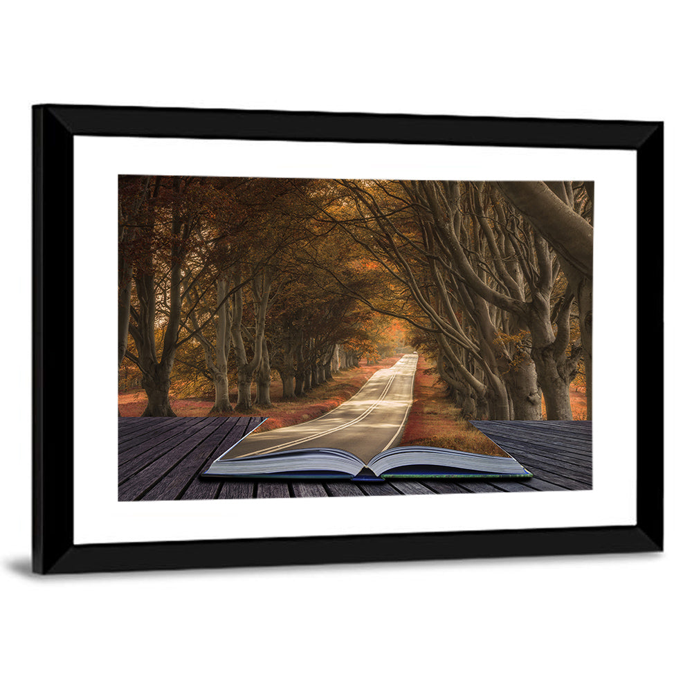 Surreal Book Pathway Wall Art