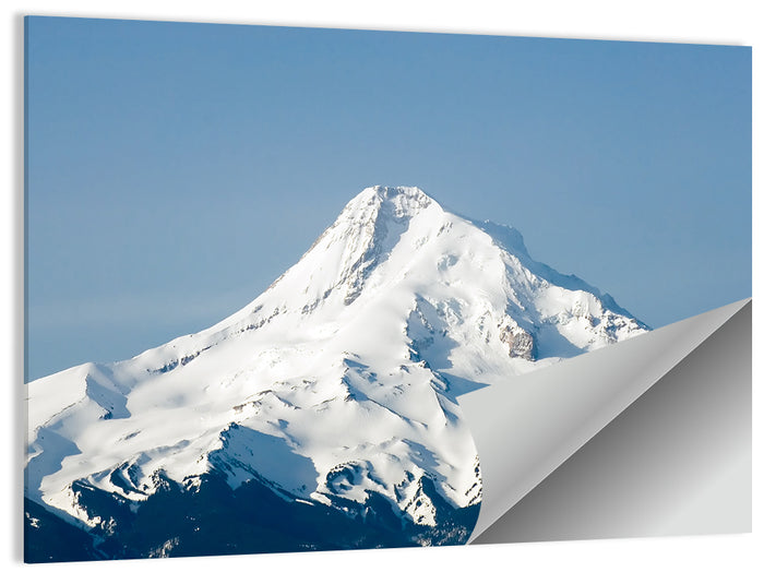 Mount Hood Winter Peak Wall Art as a poster print
