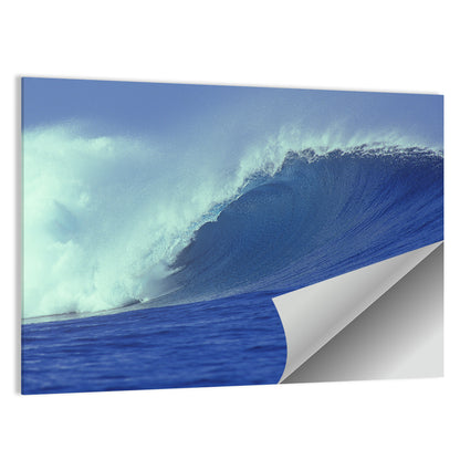 Deep Blue Barrel Wave Wall Art