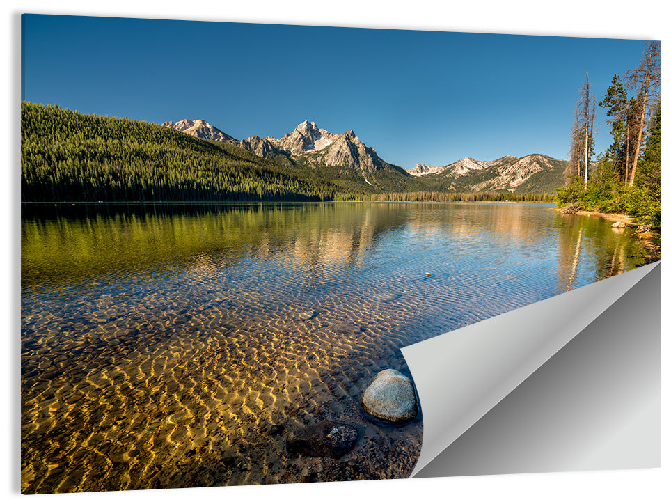 Morning Light at Stanley Lake Wall Art