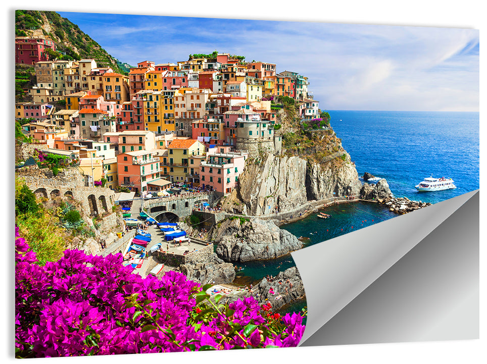 Manarola Cliffside Village Wall Art