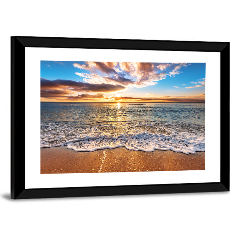 Golden Beach Sunrise Wall Art
