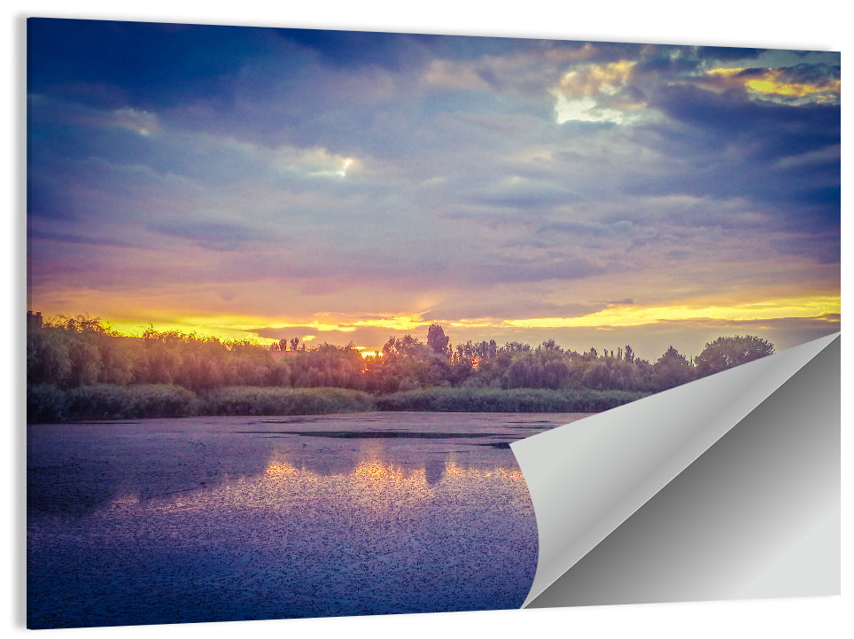 Danube Delta Golden Sunset Wall Art