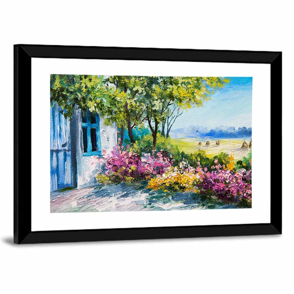 Cottage Garden Summer Landscape Wall Art