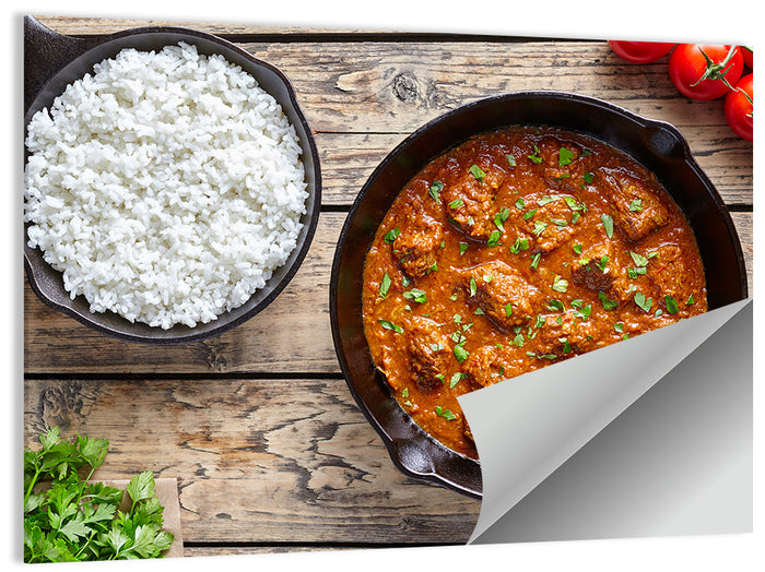 Rustic Beef Curry Wall Art as a poster print