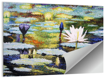 Impressionist Water Lilies Study Wall Art